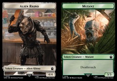 Alien Rhino (3) // Mutant (18) Token - Foil